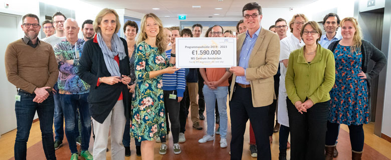 Cheque moment Tessa met onderzoeksteam