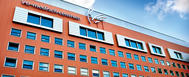 Gevel ziekenhuisgebouw locatie VUmc