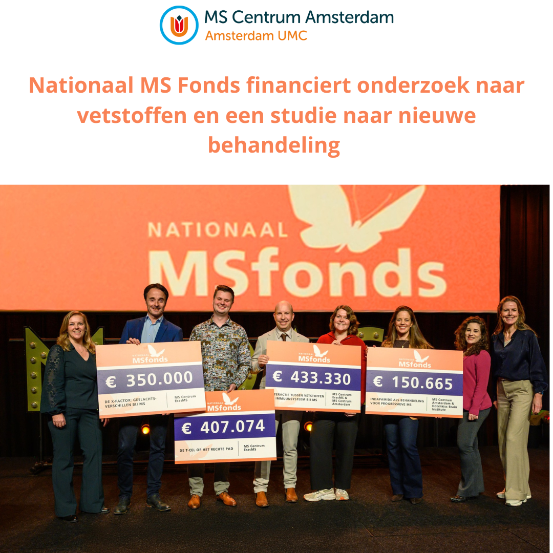 Nationaal MS Fonds financiert onderzoek naar vetstoffen en een studie naar nieuwe behandeling 